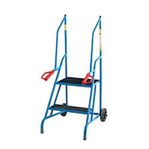 FORT Ladder with Phenolic Tread 2 Steps Blue Capacity: 150 kg