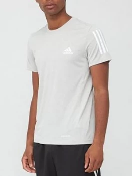 adidas Aeroready 3-Stripe T-Shirt - Grey, Size 2XL, Men
