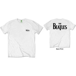 The Beatles - Drop T Logo Mens Medium T-Shirt - White