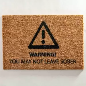 Artsy Doormats Sober Warning Doormat