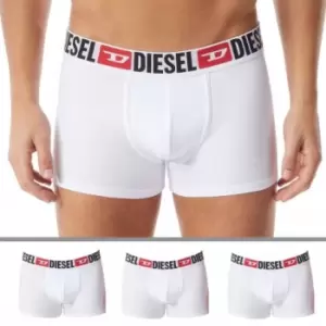 Diesel 3 Pack Denim Division Cotton Boxer Briefs - White M