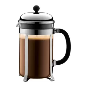 Bodum CHAMBORD French Press Coffee Maker, 12 Cup, 1.5L, 51oz, Stainless Steel