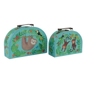 Sass & Belle (Set of 2) Sloth and Friends Suitcases