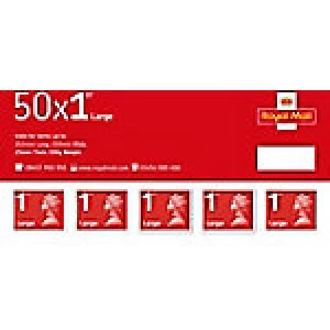 Royal Mail 1st Class Large Letter Postage Stamps 50 Pieces