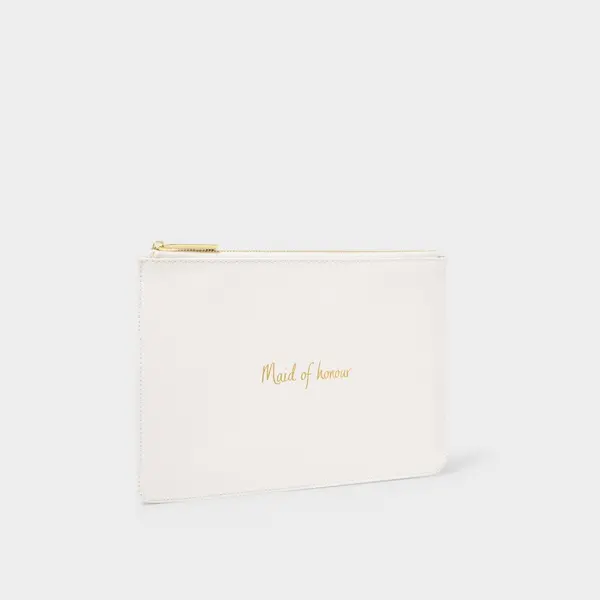Katie Loxton Bridal Perfect Pouch Maid Of Honour in White KLB2494