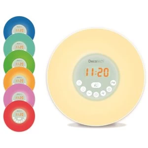 Lexibook Decotech Sunrise Colour Alarm Clock Radio with Wake Up Light