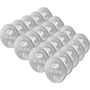 GP Batteries GPCR2032-2CPU20 Button cell CR 2032 Lithium 3 V 20 pc(s)