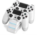 Snakebyte Twin Charge 4 Controller Charger - White (PS4)