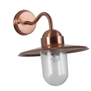 Pacific Lifestyle Metal and Glass Fisherman Wall Light - Copper