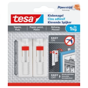 Tesa Adjustable Adhesive Nails for Wallpaper & Plaster 1kg (2 Pack)