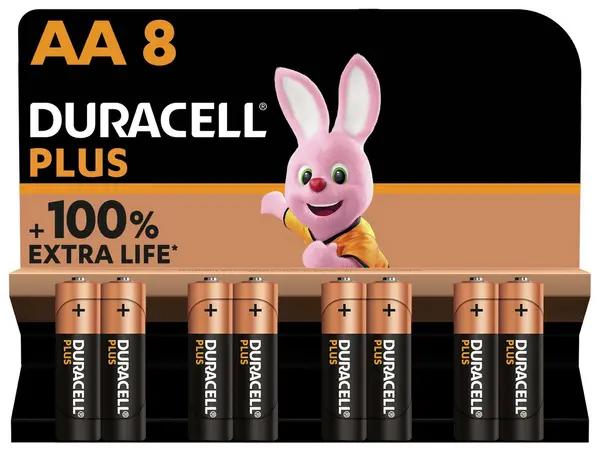 Duracell Duracell Plus Alkaline AA Batteries - Pack of 8