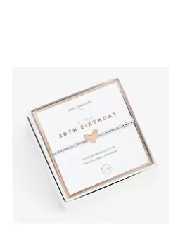 Joma Jewellery Beautifully Boxed A Littles Happy 30Th Birthday Silver Bracelet, Silver, Women