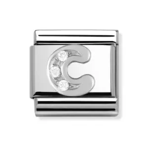 Nomination Classic Silver & CZ Letter C Charm
