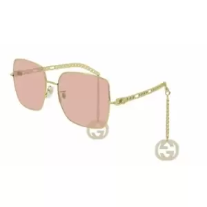 Gucci - GG 0724S (003) Womens Sunglasses Gold/Pink