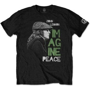 John Lennon - Imagine Peace Mens XX-Large T-Shirt - Black