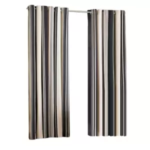 Riva Home Broadway Ringtop Curtains (66x90 (168x229cm)) (Black)
