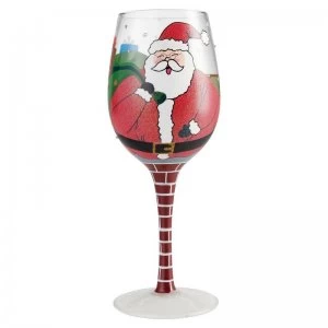 Lolita Stuck Santa Wine Glass
