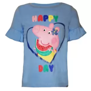 Peppa Pig Girls One In A Melon T-Shirt Set (Pack of 2) (5-6 Years) (Multicoloured)