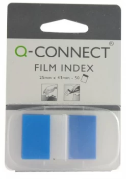 Q Connect Page Marker 1" 50 Shts Blue