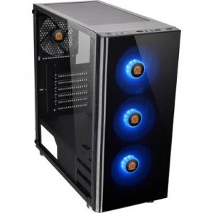 Thermaltake V200 Tempered Glass RGB Midi tower PC casing Black Built-in fan, 3 built-in LED fans, Window, Tool-free HDD bracket, Dust filter