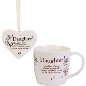 Said with Sentiment Ceramic Mug & Heart Gift Sets Daughter
