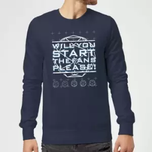 Crystal Maze Will You Start The Fans Please! Sweatshirt - Navy - 3XL
