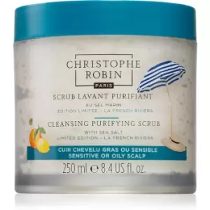 Christophe Robin Cleansing Purifying Scrub with Sea Salt La French Riviera Purifying Shampoo with Exfoliating Effect Limited Edition 250ml