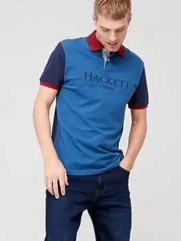 Hackett Hackett Heritage Polo Shirt, Blue, Size XL, Men