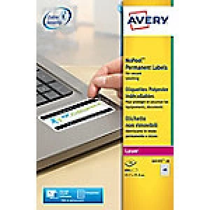 Avery L6145-20 Permanent Labels A4 White 45.7 x 25.4mm 20 Sheets of 40 Labels
