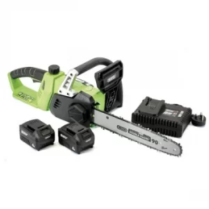 Draper 30903 D20 40V Chainsaw with 2x Batteries and Fast Charger