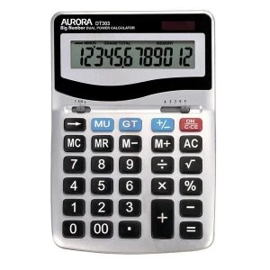 Aurora DT303 12 Digit Desktop Calculator with Large Keys