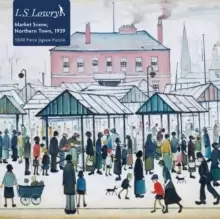 Adult Jigsaw Puzzle L.S. Lowry: Market Scene, Northern Town, 1939 : 1000 Piece Jigsaw Puzzles