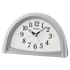 Seiko Analogue Beep Alarm Clock - Silver