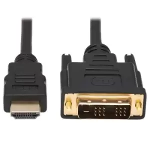 Tripp Lite P566AB-006 Safe-IT HDMI to DVI-D Single-Link Antibacterial Adapter Cable (M/M) 1080p 60 Hz Black 6 ft. (1.8 m)