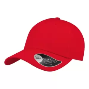Atlantis 5 Panel Structured Cap (One Size) (Red)