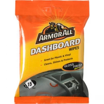 Armor All Dashboard Wipes Gloss Finish - Pack of 15