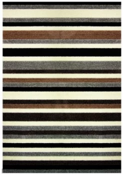 Linea Stripe Washable Rug - 100 x 66cm - Natural.