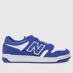 New Balance 480 Trainers In White & Blue