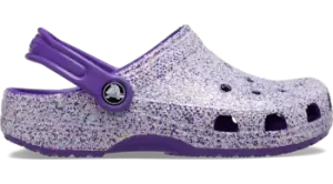 Crocs Classic Glitter Clogs Kids Neon Purple / Multi C11