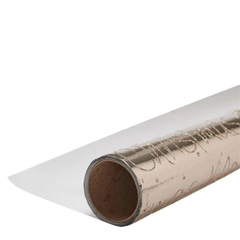 The Unique Paper Company Golden Stars Xmas Wrap 2m - Merry Xmas