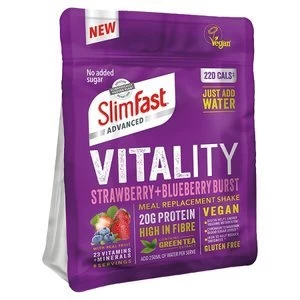 SlimFast Vitality Strawberry and Blueberry Vegan Powder 450g
