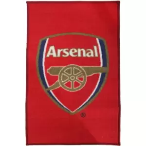 Arsenal FC Official Printed Football Crest Rug/Floor Mat (One Size) (Red) - Red