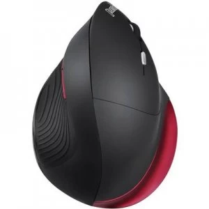Perixx 718R Radio WiFi mouse Optical Ergonomic Black, Red