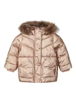 NAME IT Quilted Puffer Jacket Women Gold