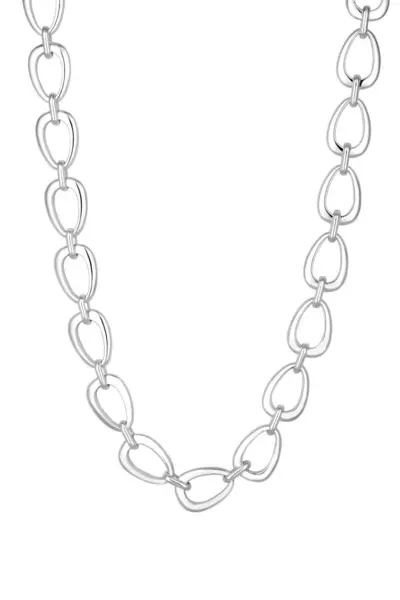 Recycled Sterling Silver Plated Open Linked Necklace - Gift Pouch
