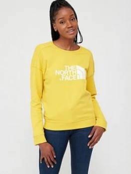 The North Face Drew Peak Crew Sweatshirt - Yellow , Yellow, Size L, Women