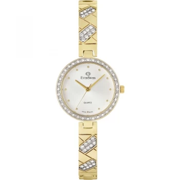 EverSwiss Silver and Gold 'Crystal' Ladies Watch - 2810-lgs