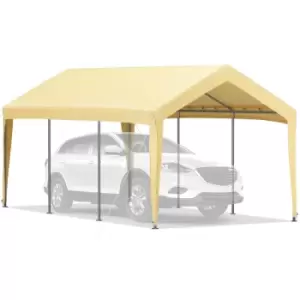 10 x 20ft Carport Car Canopy, Heavy Duty Garage Shelter with 8 Legs, Car Garage Tent for Outdoor Party, Birthday, Garden, Boat, Adjustable Peak
