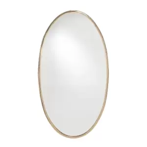 Pacific Gold Metal Oval Wall Mirror