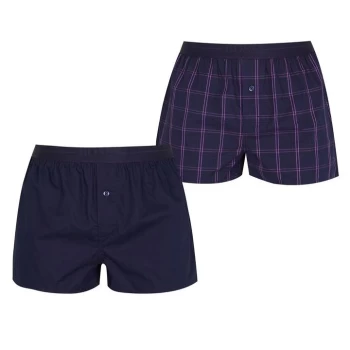 Boss 2 Pack Woven Boxers - Blue